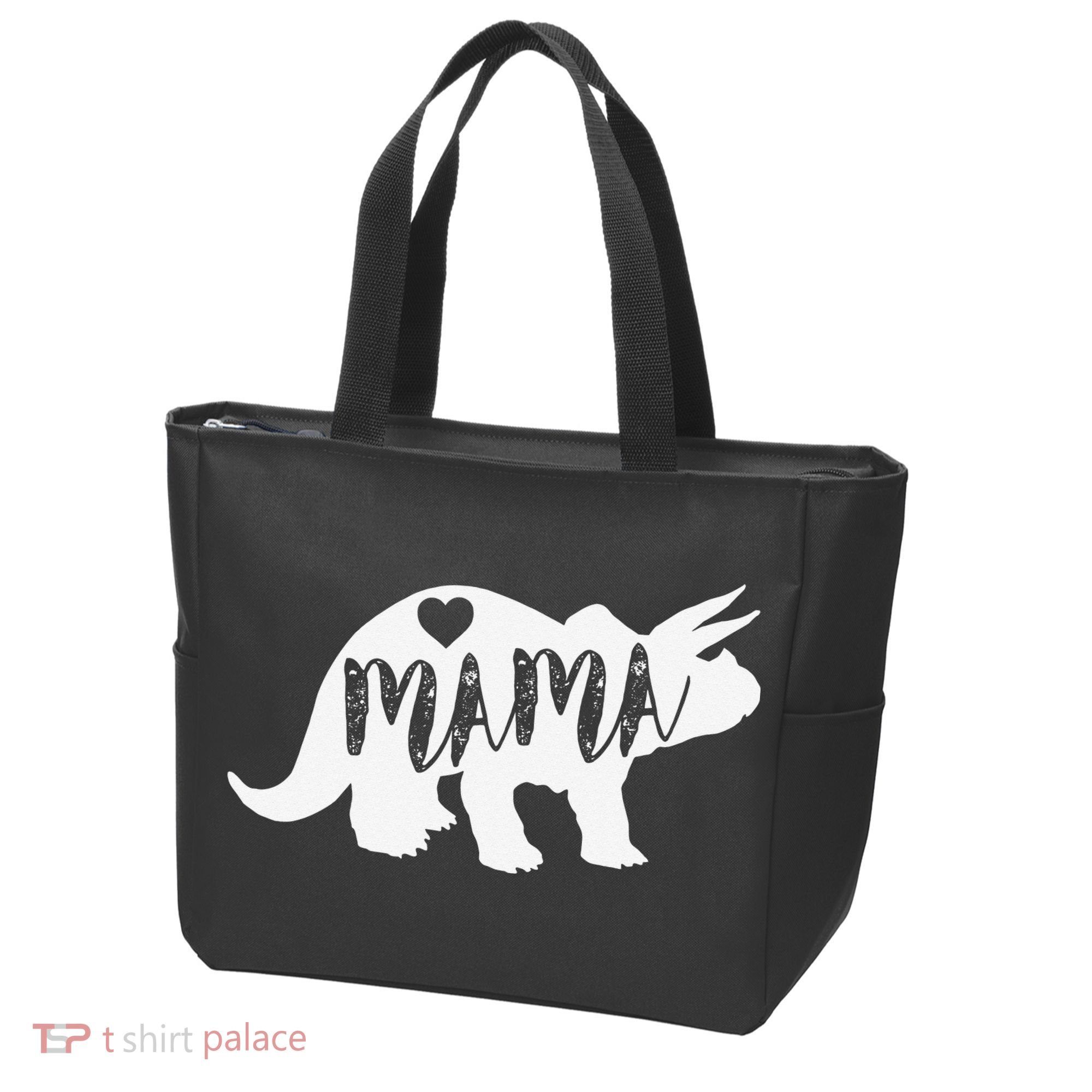 Mama Triceratops Dinosaur Funny Gift For Mother Day Tote Bag