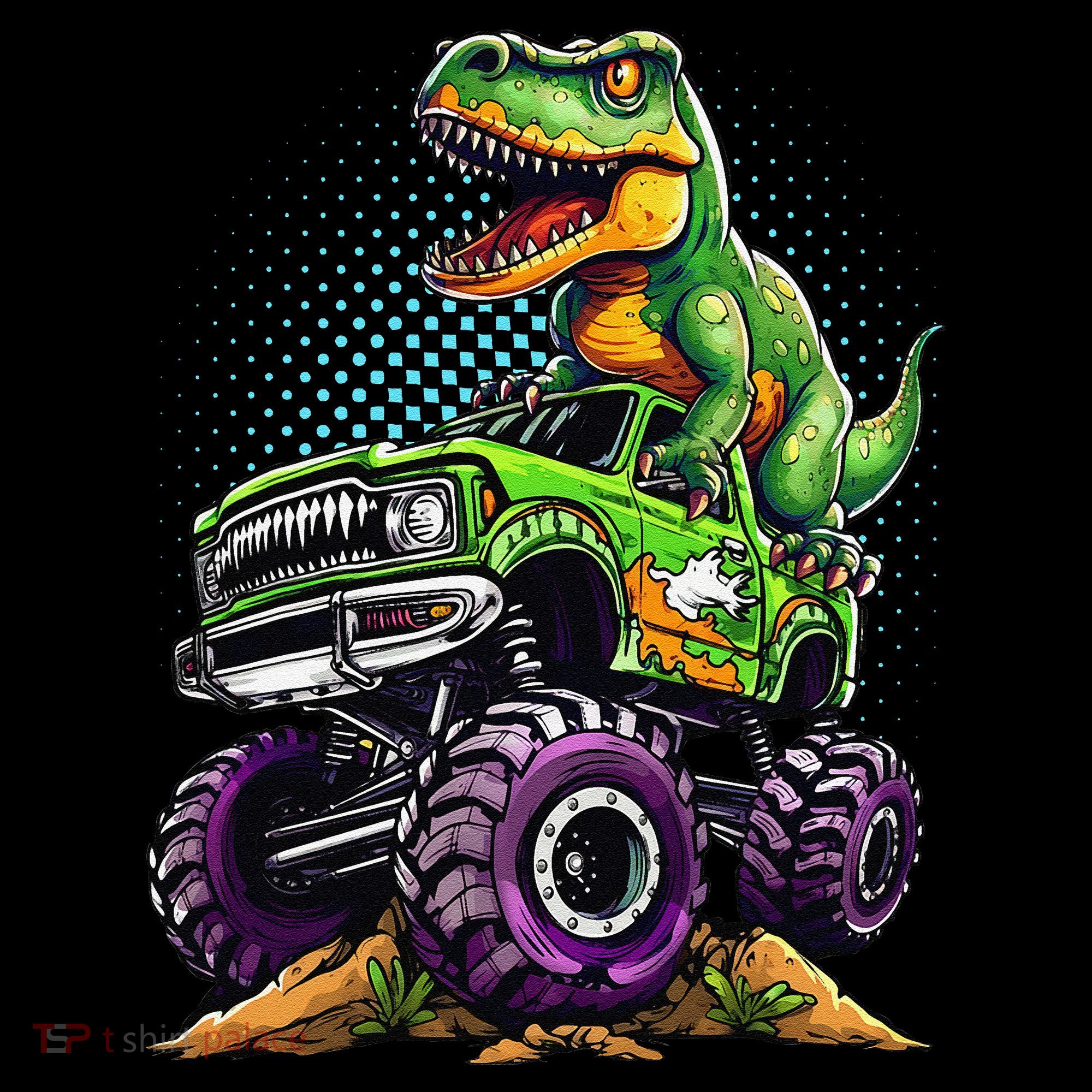 Monster Truck Dinosaur Trex Birthday Boy Coffee Mug