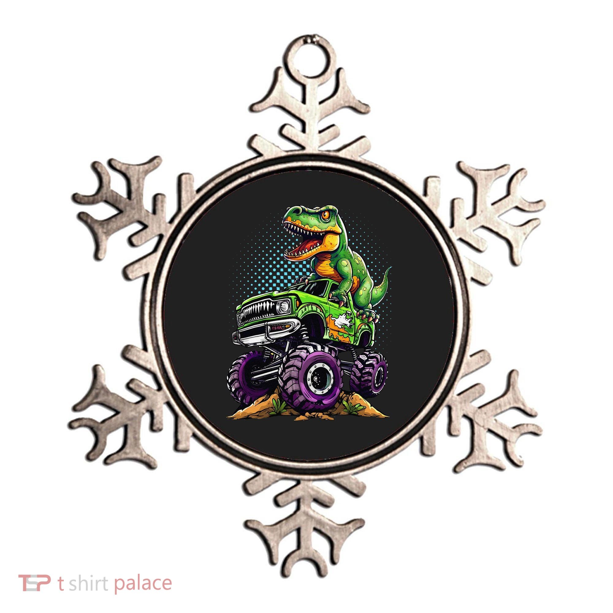 Monster Truck Dinosaur Trex Birthday Boy Ornament