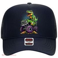 Monster Truck Dinosaur Trex Birthday Boy Hat thumb 0