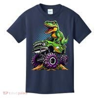Monster Truck Dinosaur Trex Birthday Boy Kids T-Shirt thumb 0
