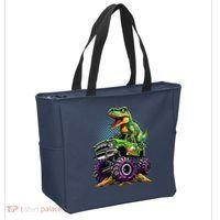Monster Truck Dinosaur Trex Birthday Boy Tote Bag thumb 2