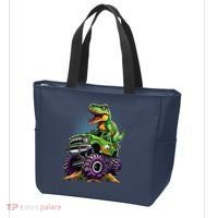 Monster Truck Dinosaur Trex Birthday Boy Tote Bag thumb 3