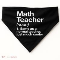 Math Teacher Definition Funny Back To School First Day USA-Made Doggie Bandana thumb 0