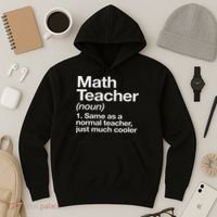Math Teacher Definition Funny Back To School First Day Hoodie thumb 3
