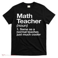 Math Teacher Definition Funny Back To School First Day T-Shirt thumb 0