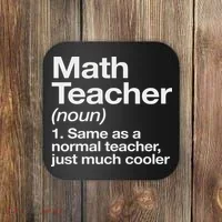 Math Teacher Definition Funny Back To School First Day Coaster thumb 0