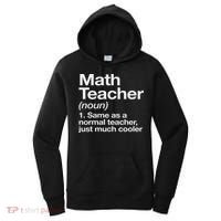 Math Teacher Definition Funny Back To School First Day Women's Hoodie thumb 0
