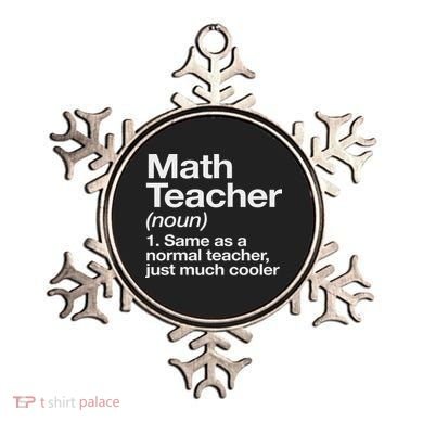 Math Teacher Definition Funny Back To School First Day Ornament