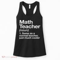 Math Teacher Definition Funny Back To School First Day Women's Tank Top thumb 0