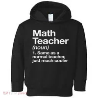 Math Teacher Definition Funny Back To School First Day Toddler Hoodie thumb 0