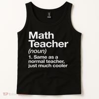 Math Teacher Definition Funny Back To School First Day Tank Top thumb 2