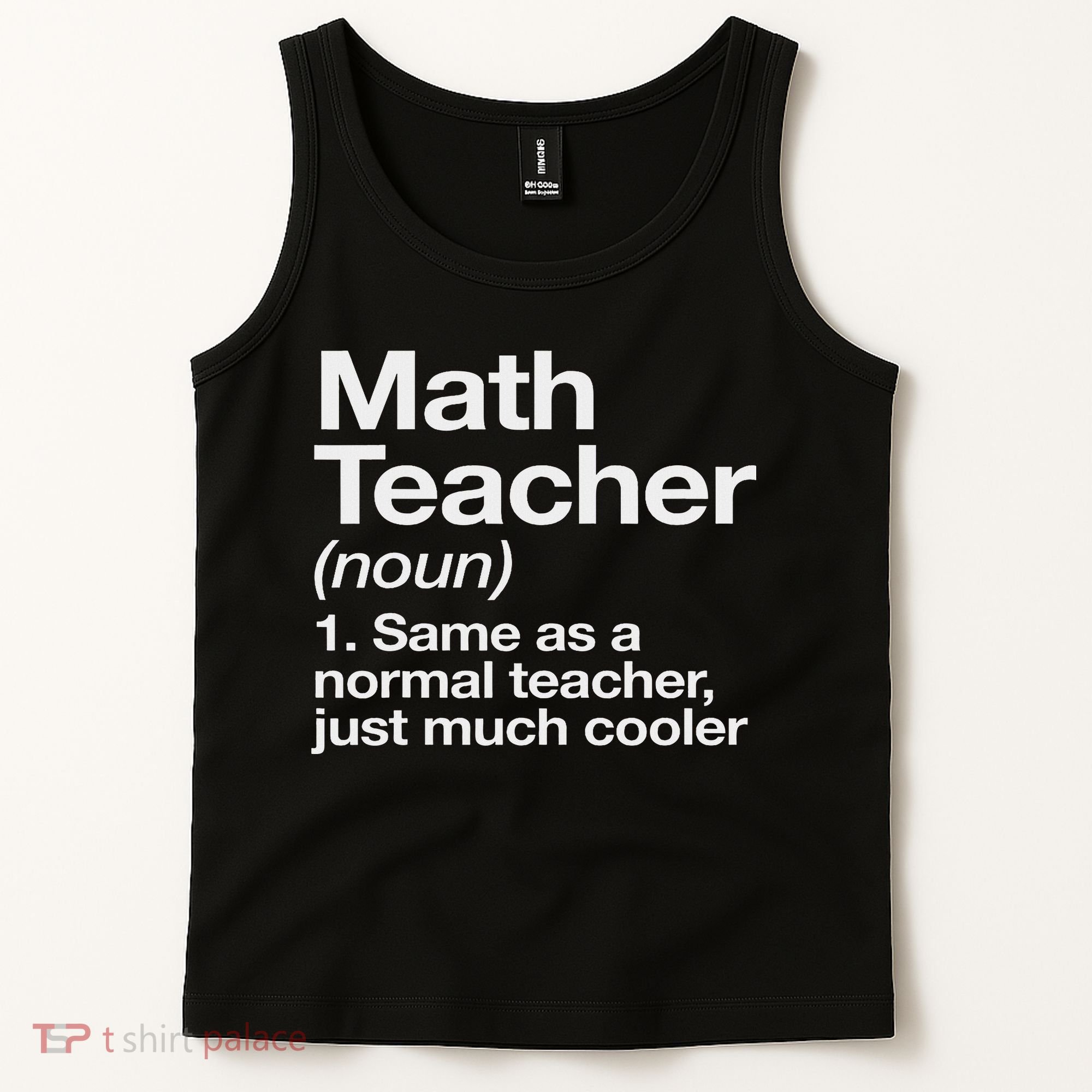 Math Teacher Definition Funny Back To School First Day Tank Top