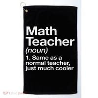 Math Teacher Definition Funny Back To School First Day Golf Towel thumb 0
