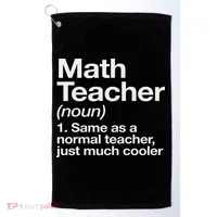 Math Teacher Definition Funny Back To School First Day Golf Towel thumb 0