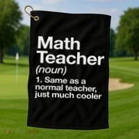 Math Teacher Definition Funny Back To School First Day Golf Towel thumb 1
