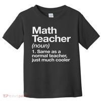 Math Teacher Definition Funny Back To School First Day Toddler T-Shirt thumb 0