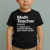 Math Teacher Definition Funny Back To School First Day Toddler T-Shirt thumb 2