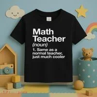 Math Teacher Definition Funny Back To School First Day Toddler T-Shirt thumb 3