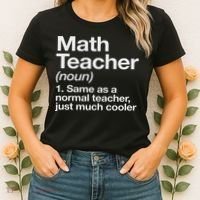 Math Teacher Definition Funny Back To School First Day Women's T-Shirt thumb 2