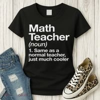 Math Teacher Definition Funny Back To School First Day Women's T-Shirt thumb 3