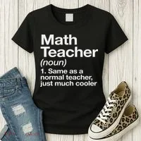 Math Teacher Definition Funny Back To School First Day Women's T-Shirt thumb 3