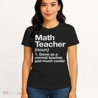 Math Teacher Definition Funny Back To School First Day Women's T-Shirt thumb 4