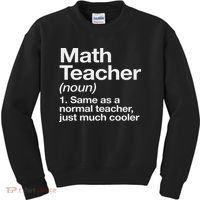 Math Teacher Definition Funny Back To School First Day Kids Sweatshirt thumb 0