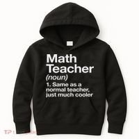Math Teacher Definition Funny Back To School First Day Kids Hoodie thumb 0