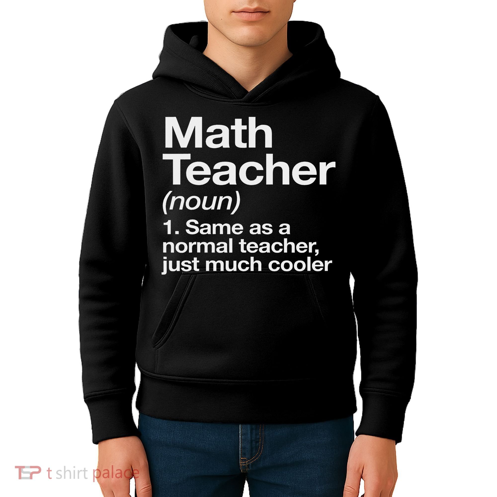 Math Teacher Definition Funny Back To School First Day Kids Hoodie