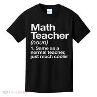 Math Teacher Definition Funny Back To School First Day Kids T-Shirt thumb 0