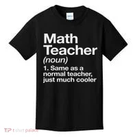 Math Teacher Definition Funny Back To School First Day Kids T-Shirt thumb 0