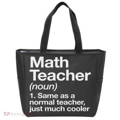 Math Teacher Definition Funny Back To School First Day Tote Bag