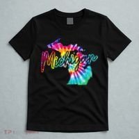 Michigan Tie Dye State Map Pride Hippie Vintage Retro T-Shirt thumb 5