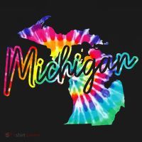 Michigan Tie Dye State Map Pride Hippie Vintage Retro T-Shirt thumb 7
