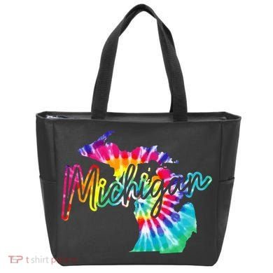 Michigan Tie Dye State Map Pride Hippie Vintage Retro Tote Bag