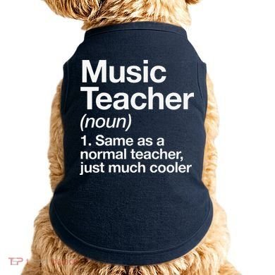 Music Teacher Definition Funny Back To School First Day Doggie Tank