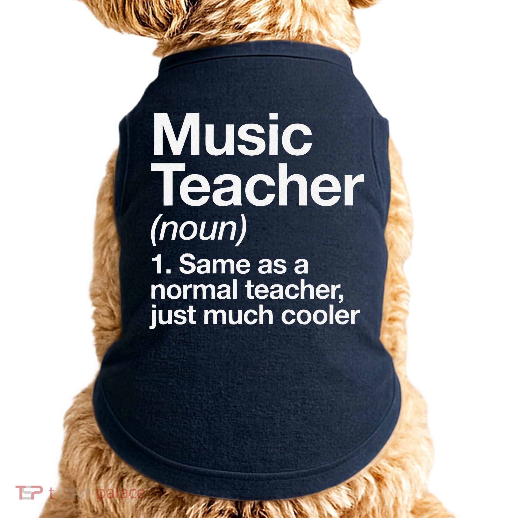 Music Teacher Definition Funny Back To School First Day Doggie Tank