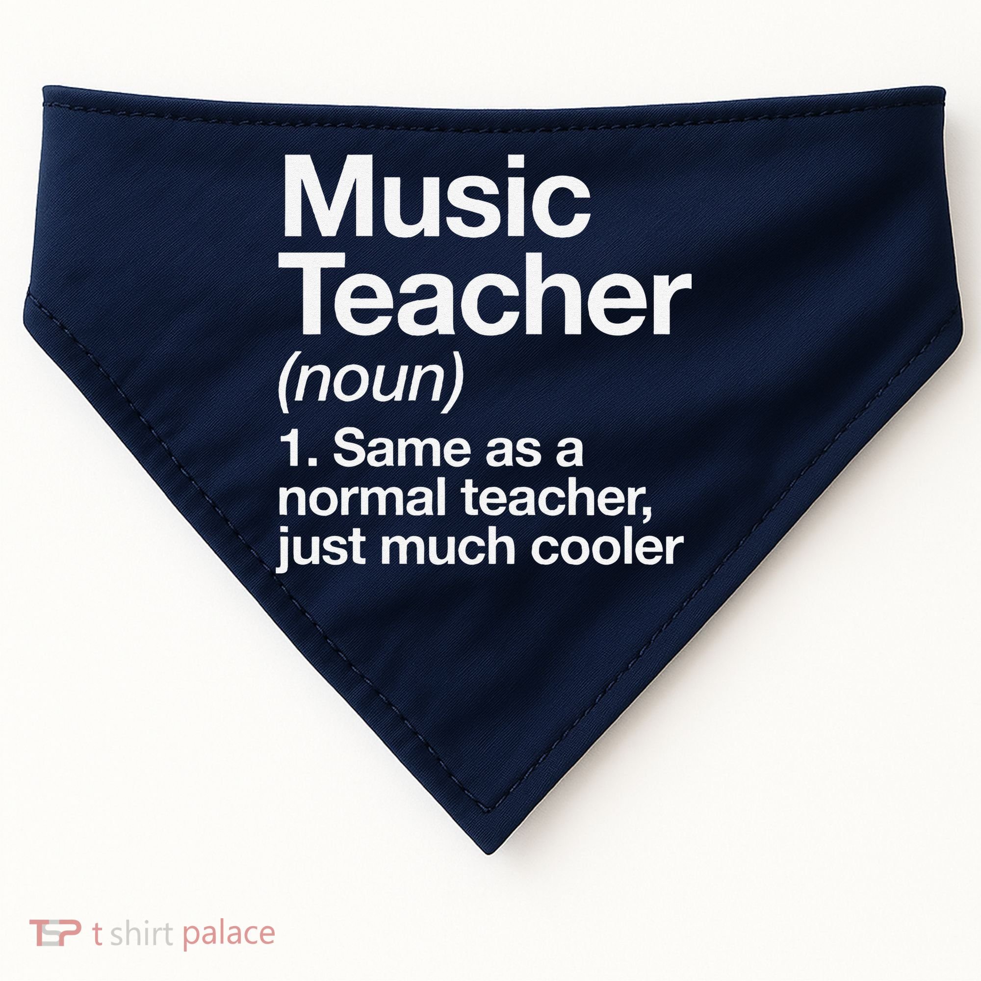 Music Teacher Definition Funny Back To School First Day USA-Made Doggie Bandana