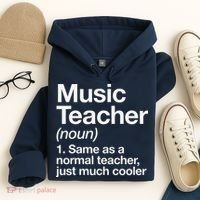 Music Teacher Definition Funny Back To School First Day Hoodie thumb 4