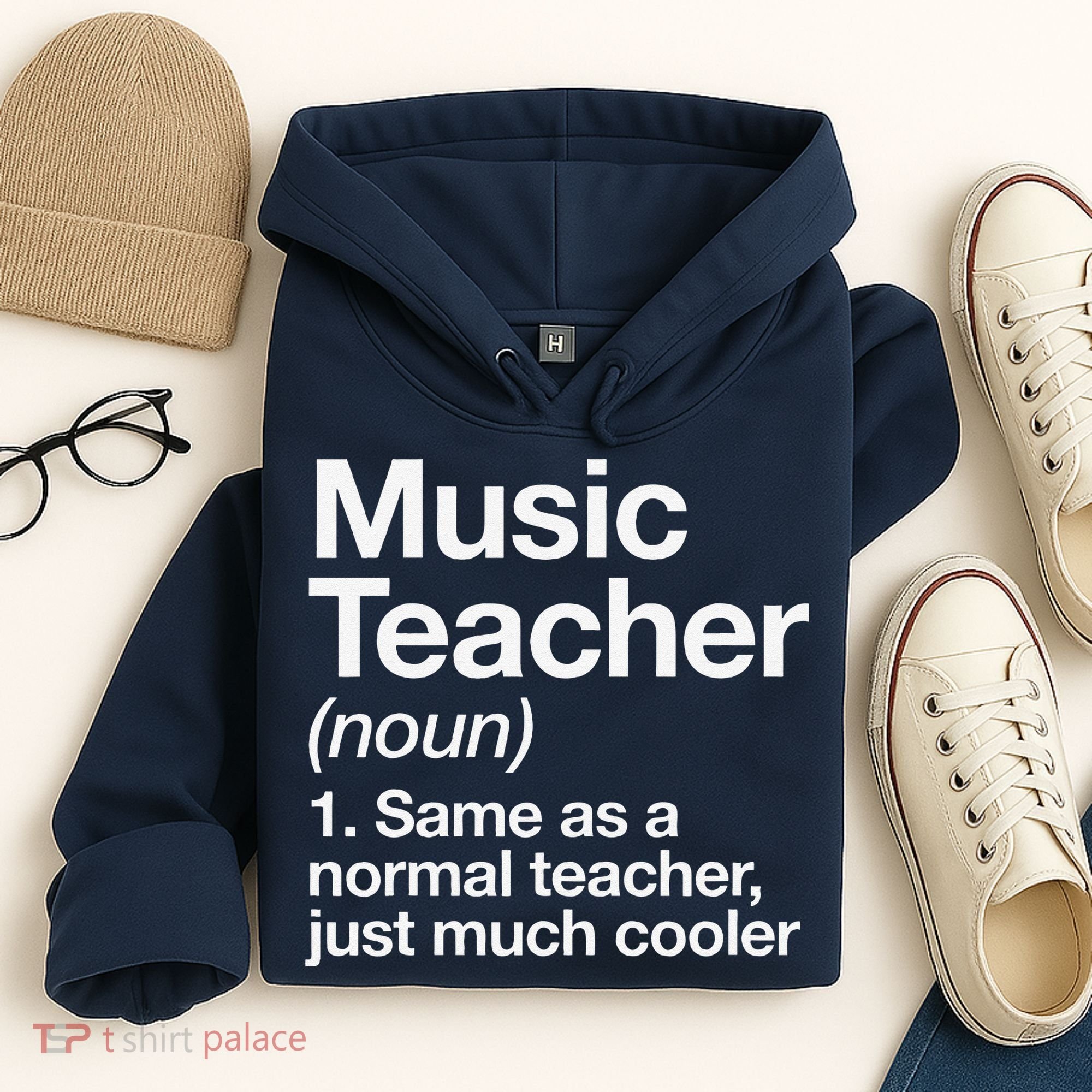 Music Teacher Definition Funny Back To School First Day Hoodie