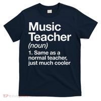 Music Teacher Definition Funny Back To School First Day T-Shirt thumb 0