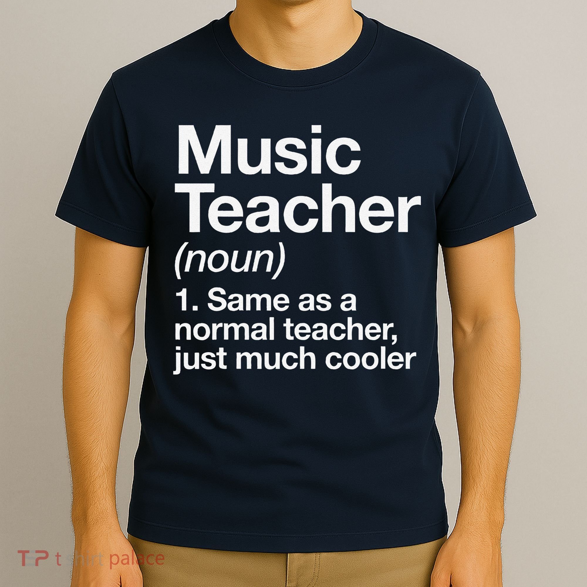 Music Teacher Definition Funny Back To School First Day T-Shirt