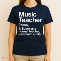 Music Teacher Definition Funny Back To School First Day T-Shirt thumb 4