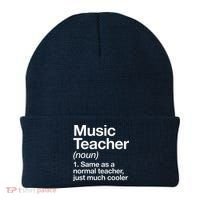 Music Teacher Definition Funny Back To School First Day Beanie thumb 0
