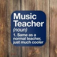 Music Teacher Definition Funny Back To School First Day Coaster thumb 0