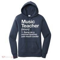 Music Teacher Definition Funny Back To School First Day Women's Hoodie thumb 0
