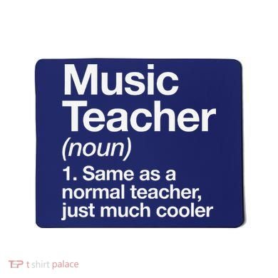 Music Teacher Definition Funny Back To School First Day Mousepad