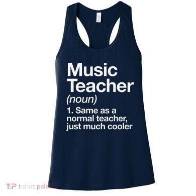 Music Teacher Definition Funny Back To School First Day Women's Tank Top