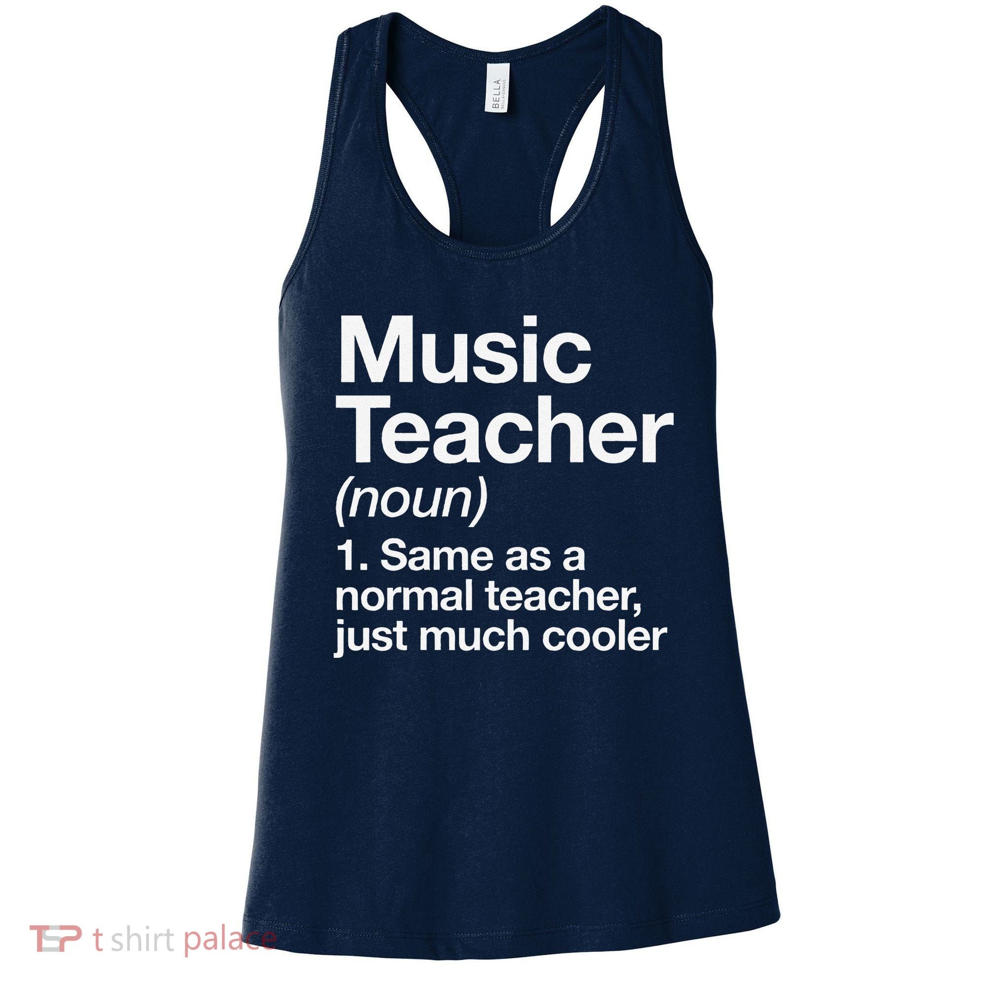 Music Teacher Definition Funny Back To School First Day Women's Tank Top